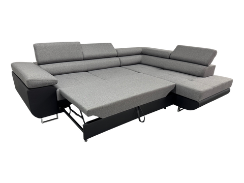 Hoekbank Savannah Grijs en zwart