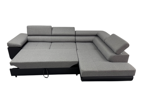 Hoekbank Savannah Grijs en zwart