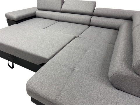 Hoekbank Savannah Grijs en zwart